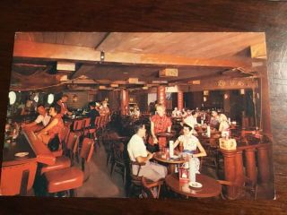 Vintage Postcard The Castaways Ocean Front Bar Miami Beach Florida