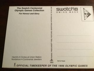 Swatch Watch Swiss made Advertising Continental Postcard 2