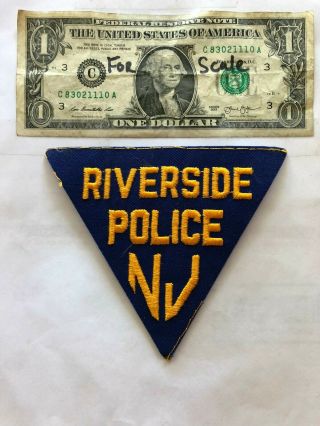 Rare Riverside Jersey Police Patch Pre - Sewn Great Shape