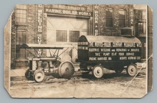 Mertes - Miller Co.  Marine Boiler Milwaukee Advertising Rppc Photo 1910s