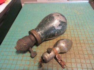Vintage Hubbell And Leviton Industrial Machine Age Work Lights With Shades