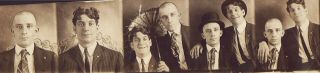Vintage Old 1908 Photo Strip Affectionate Men Man Friends With An Umbrella Ohio