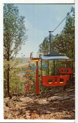 Cave Country Chair Lift @ 1970 Cave City,  Ky Roadside America Postcard