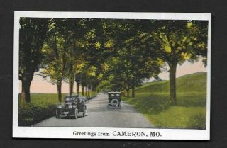 Postcard Greetings From Cameron Mo 1990