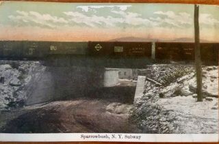 Vintage Postcard Sparrowbush Ny Subway 1910