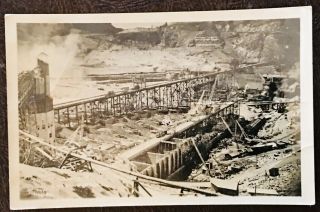 Rppc Agfa Ansco Postcard,  Construction Site,  Grand Coulee Dam,  Washington