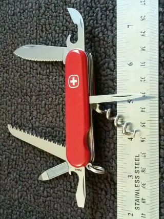 Rare Wenger Serrated Alpine Backpacker Swiss Army Knife Multi Tool Pocket Knife