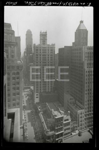 1930 40th St 7th Ave Aerial Manhattan Nyc York City Old Photo Negative 86p