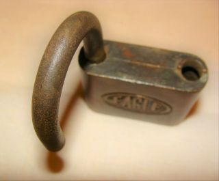 Antique Vintage Brass EAGLE Padlock w Key 4