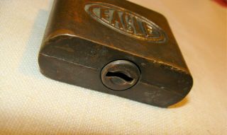 Antique Vintage Brass EAGLE Padlock w Key 5