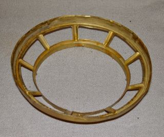 A Raised,  Brass Shade Ring For A Gas Shade Or Ball Shade With A 4 " Fitter