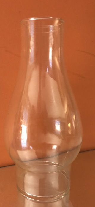 Clear Glass Kerosene Oil Lamp Chimney Globe 3” Base 8 1/4” Tall