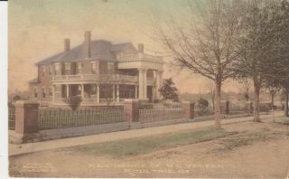 Postcard Of The Residence Of W.  C.  Vereen In Moultrie,  Georgia