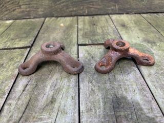 Pair Vintage Cast Iron Mounting Hardware Part Bracket For Ceiling Light Fixture
