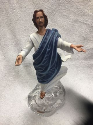 Franklin Jesus Figurine " Jesus Walks On Water " (10 1/4 " Tall)