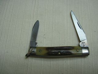 Vintage Case Xx 52033 R Ssp 10 Dot 1980 Stag Handle Two Blade Pen Knife