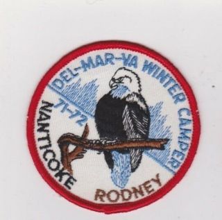 Tuff 1971 - 72 Patch Winter Camper From Del - Mar - Va Council Rodney Nanticoke Eagle