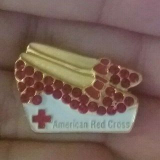 ((rare Htf))  Wizard Of Oz Ruby Slippers American Red Cross Pin