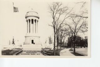 Grogan Real Photo Postcard Soldiers & Sailors Monument York City Ny