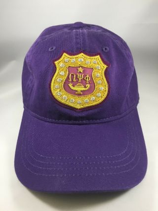 Omega Psi Phi Hat With Bullion Crest Patch