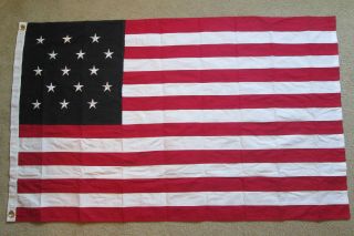 Cotton,  War Of 1812,  15 Star American Flag Of Fort Mchenry.  Star Spangled Banner