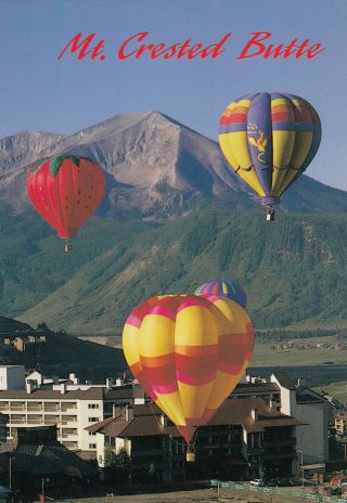 Hot Air Balloons,  Mt.  Crested Butte,  Colorado,  80 - 90s
