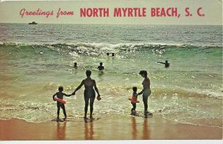 Postcard - Sc - South Carolina North Myrtle Beach Ocean Shore Beach Unposted