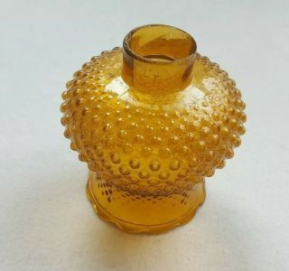 Vintage Retro Amber Glass Hobnail Lamp Shade/globe 5 "