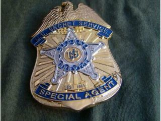 Copper Golden Brooch Secret Service Badge 1865