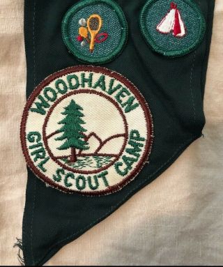 Vintage 1950 ' s Girl Scouts Sash w Badges,  Pins Patches Troop 159 San Carlos,  CA 6