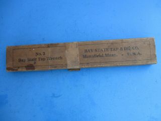 Vintage Bay State Tap & Die Co.  No.  2 Bay State Tap Wrench & Box