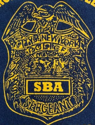Nypd York City Police Department T - Shirt Sz 2xl Sba Sergeants Benevolent