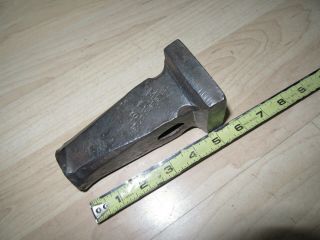 Vintage S D K Black Smith Flatter Hammer 2 1/2 Square Good User Tool To Restore