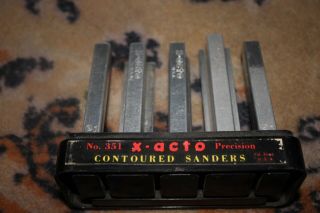 Rare VINTAGE X - ACTO CONTOURED SANDERS Model 351 in plastic case 4