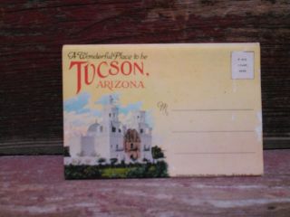 Vintage Postcard Folder Souvenir Of Tucson Arizona
