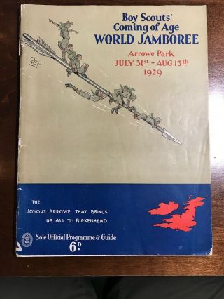 1929 World Jamboree Arrowr Park Program England
