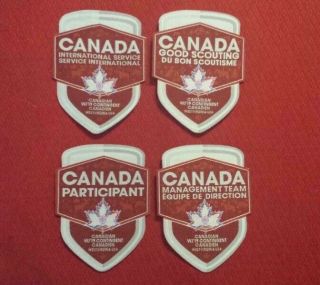 2019 Canada Contingent Patch Set (4) 24th World Scout Jamboree