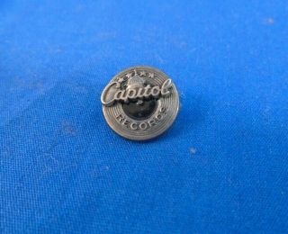Sterling Silver Capitol Records Pin,  Vintage Record Label Collectible