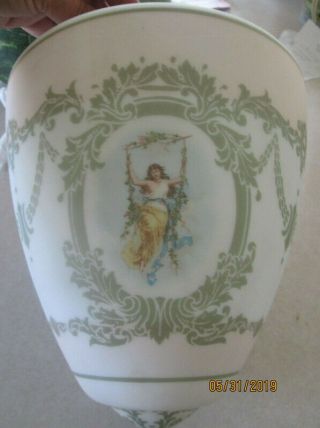 Victorian Art Deco Lady On A Swing Lamp Shade