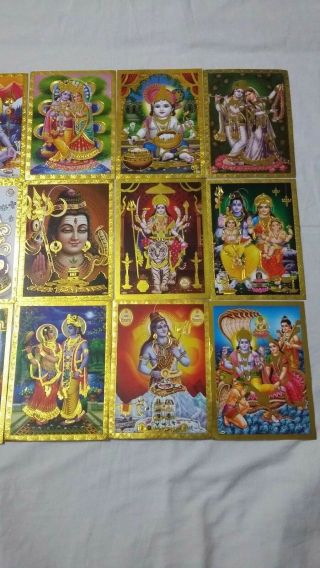 Indian Hindu Deity God And Goddess Different 12 Cards 3