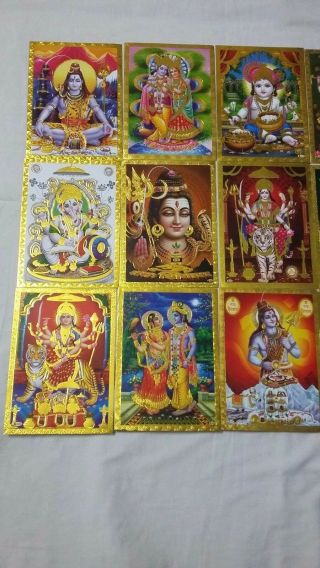 Indian Hindu Deity God And Goddess Different 12 Cards 4