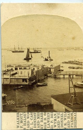 Rare View Of York Harbor - 1860 