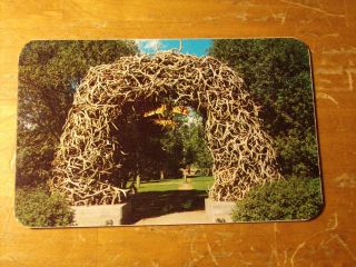 Vintage Postcard Arch Of Elk Horns,  Jackson Hole,  Wyoming