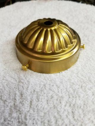 3 1/4 " Fitter Solid Brass Fixture Shade Holder With 3 Set Screws Satin Finish