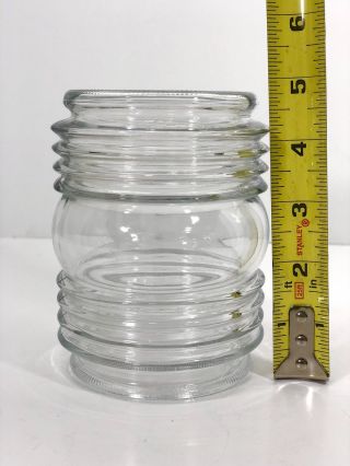 Vintage Style Clear Glass Ribbed Jelly Jar Porch Light Ceiling Globe Shade 5