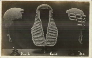 Wigs Of The Court Bench & Bar C1910 Real Photo Postcard - Law Related