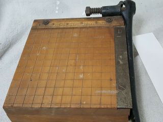 Vintage Ingento No.  1 Guillotine Mini Paper Cutter Ideal School Supply Chicago 3
