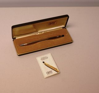 Cross 1/20 10 Karat Gold Filled Pen In Gift Box