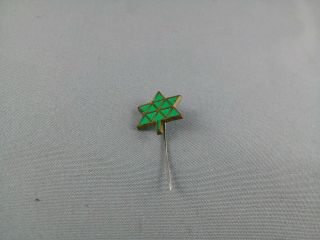 Canada Centennial Pin - Made Of Plastic Green Colour Scheme - Very Rare