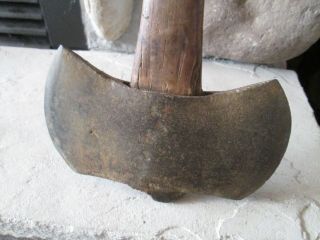 Vintage Double Bit Axe Head Embossed Curved Handle 4 Lbs. 2
